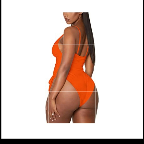 NEW!Women's Ruched High Cut One Piece Swimsuit Tummy Control Monokini Bikini - Picture 3 of 7
